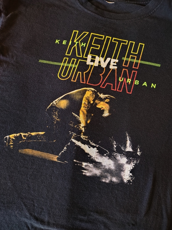 no brand tag Other - Keith Urban Live Band Country Music T-Shirt Guitar Smash Black Men's Large Tee